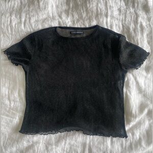 Sparkly mesh baby tee